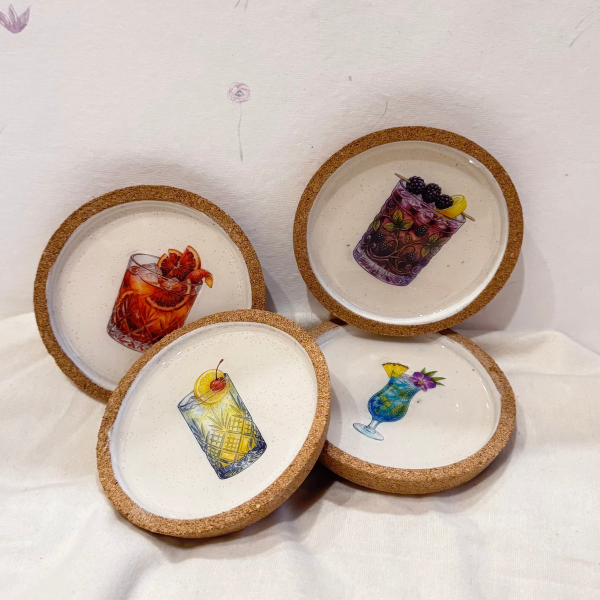 Dessous de verre Cocktail ( lot de 2 ) — Jesmonite