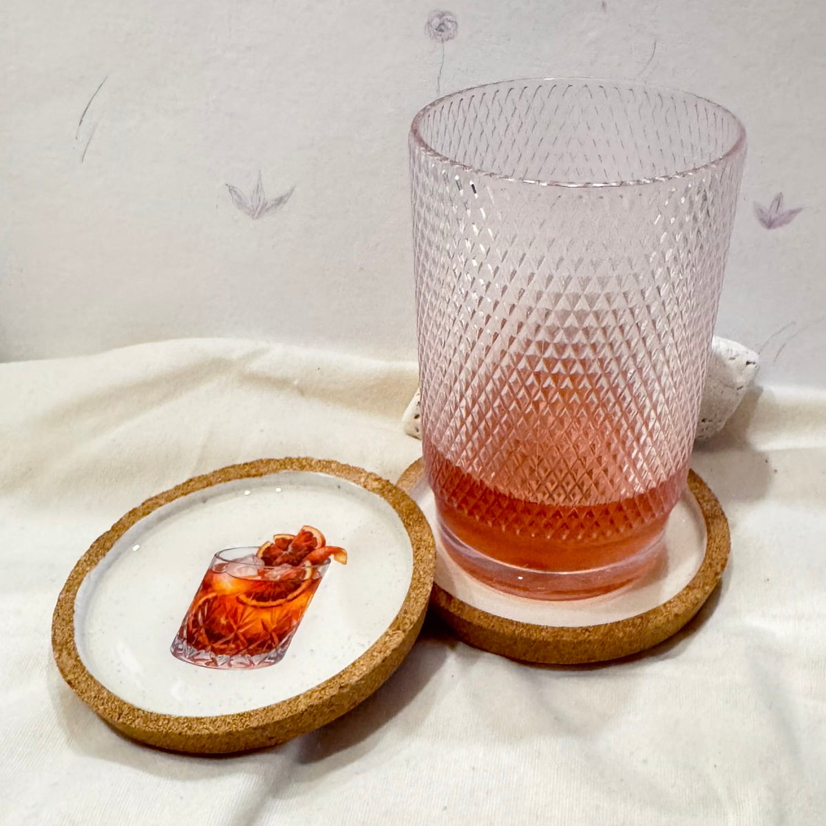 Dessous de verre Cocktail ( lot de 2 ) — Jesmonite