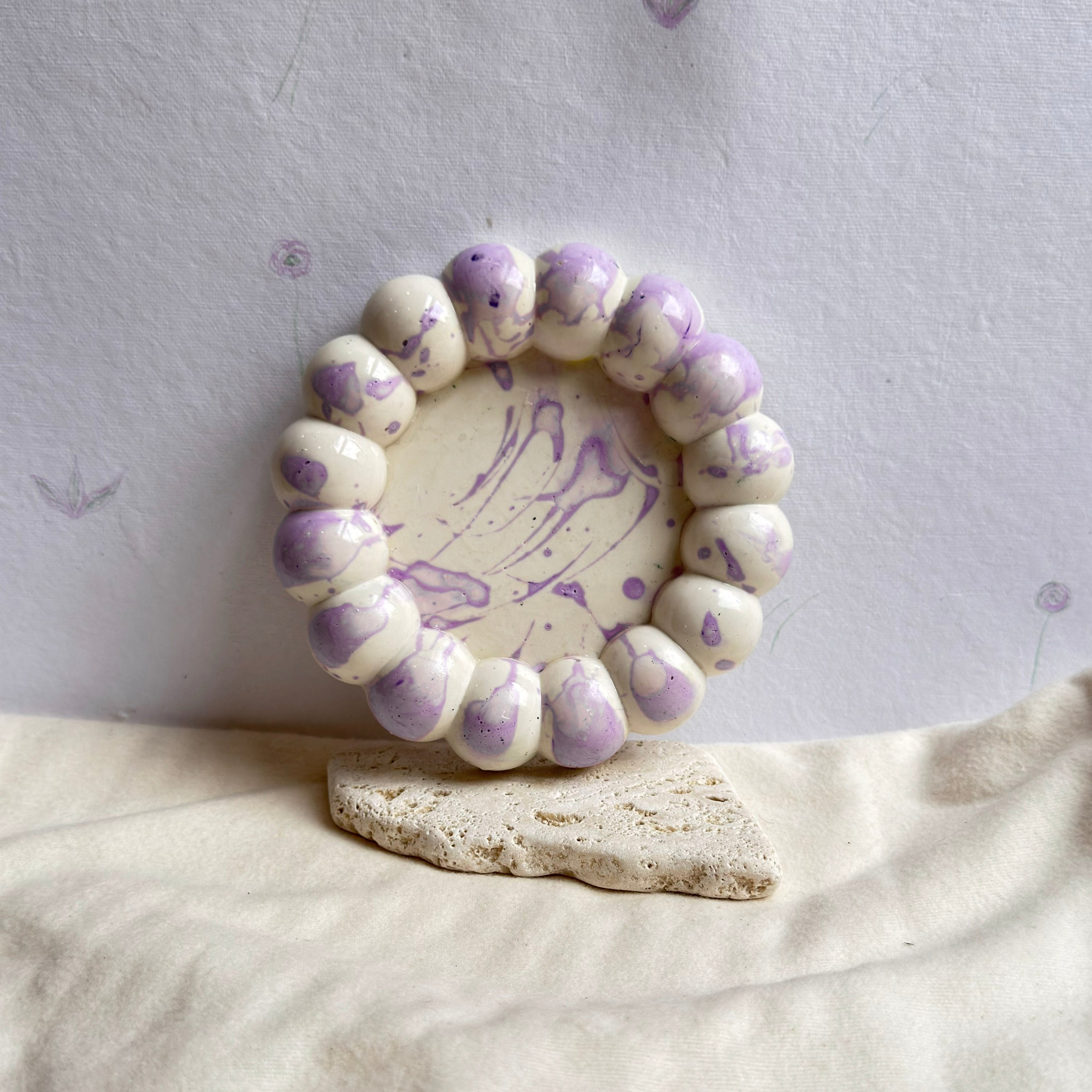 Vide-poche rond ÉCLATS — Jesmonite