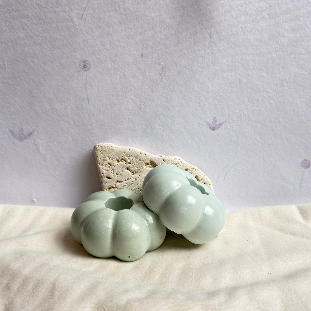 Set bougeoir boule UNI — Jesmonite