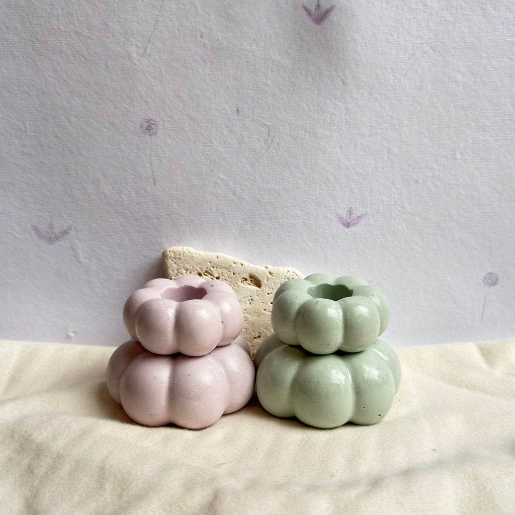 Set bougeoir boule UNI — Jesmonite